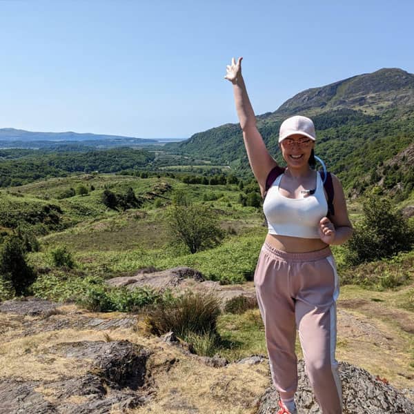 Evette hiking in North Wales