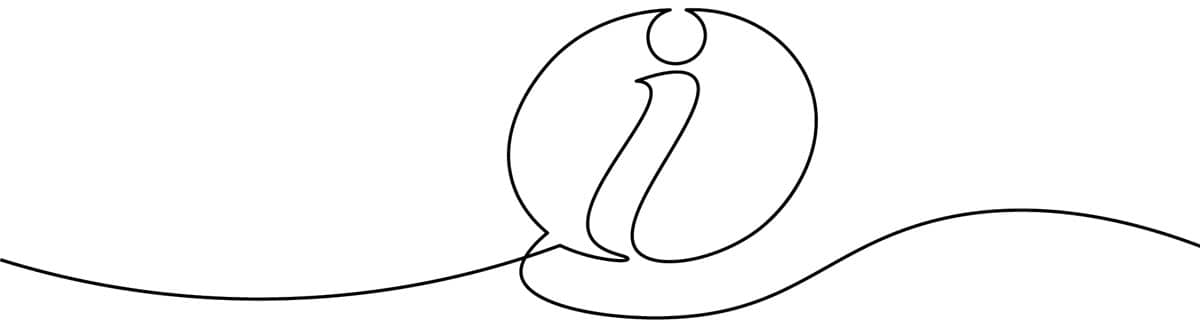 Line drawing of information symbol